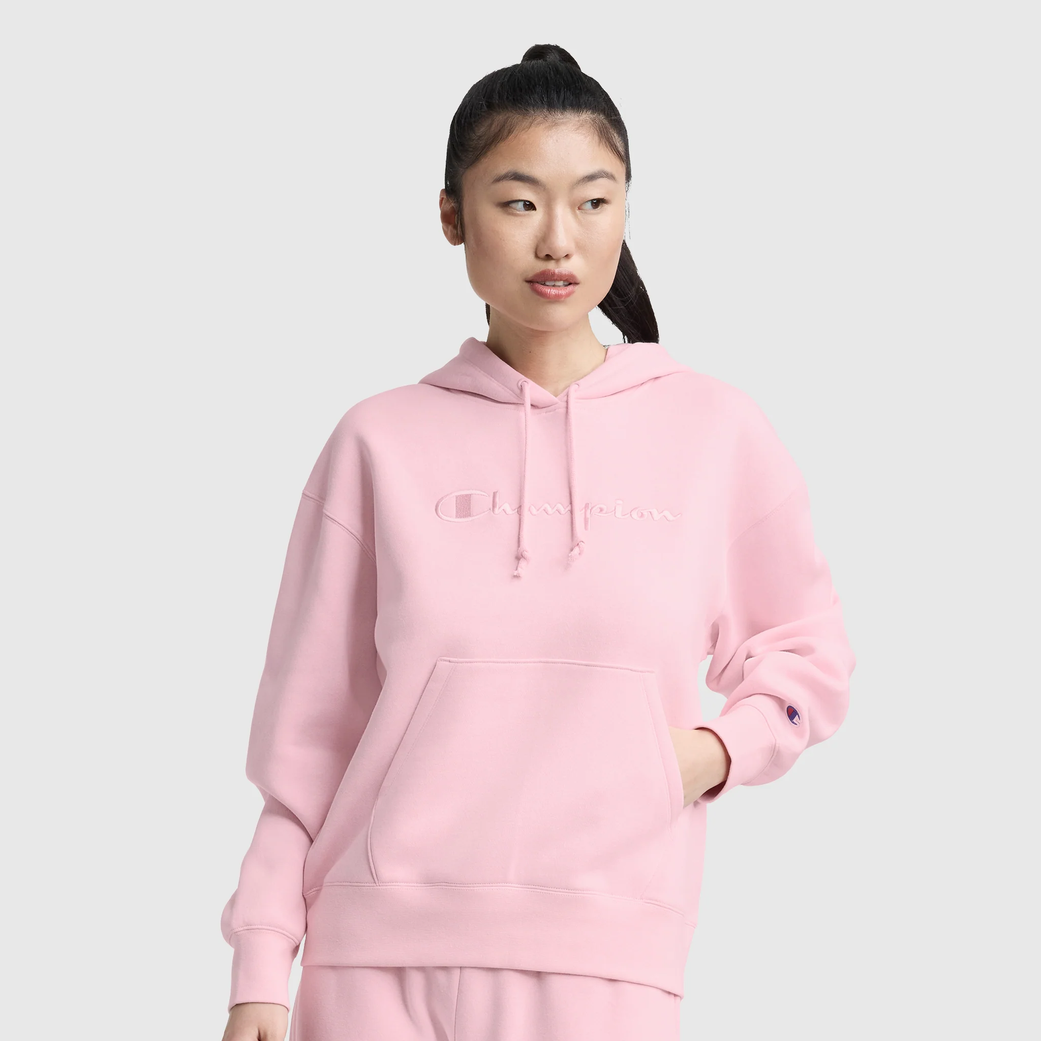 Powerblend Hoodie, Tonal Script Freshman
